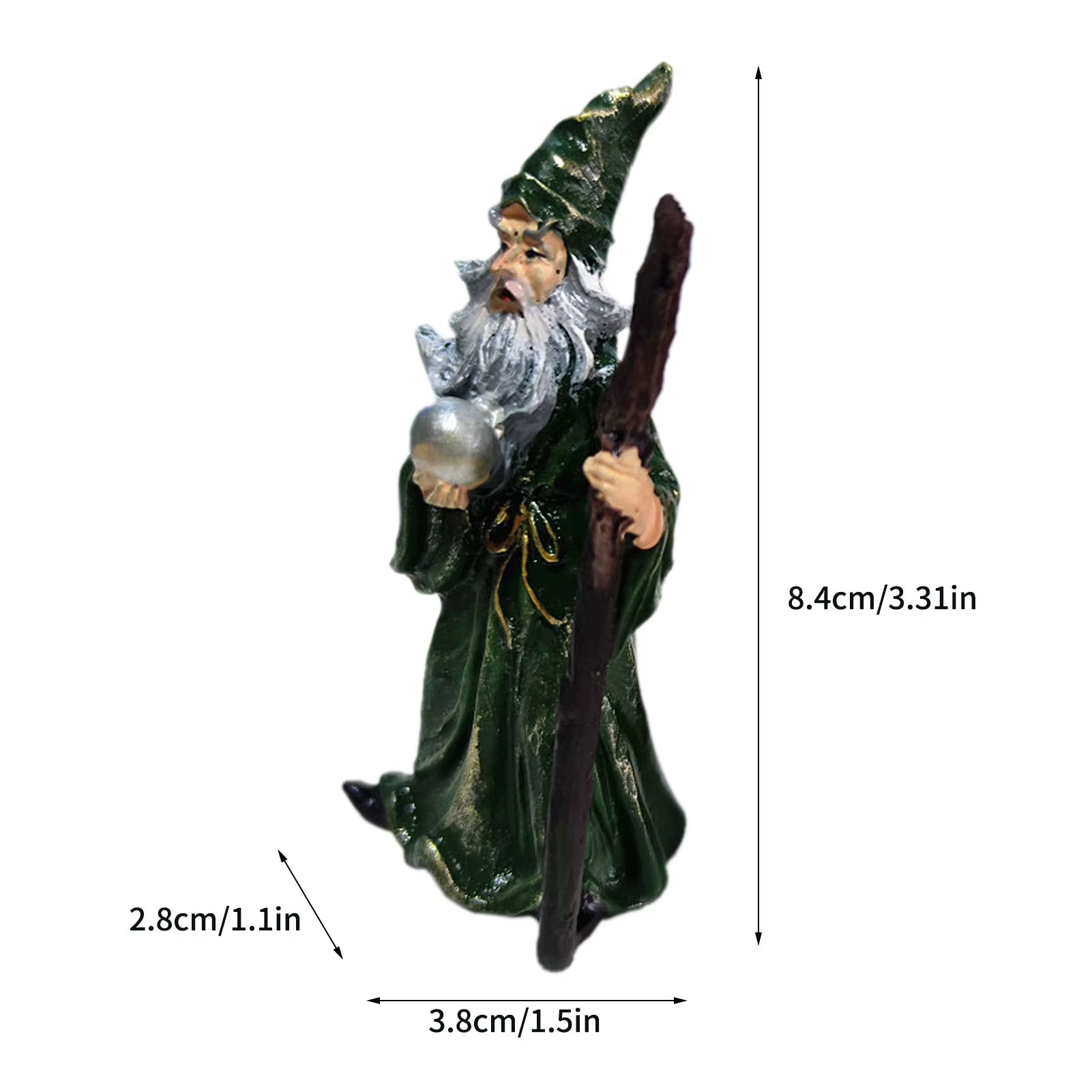 Halloween Decoration Figurine Wizard and Witch Ornaments Sand Table Decorations Desktop Ornament for Halloween Themed Parties