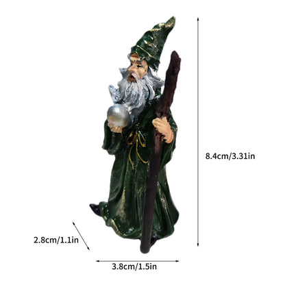 Halloween Decoration Figurine Wizard and Witch Ornaments Sand Table Decorations Desktop Ornament for Halloween Themed Parties