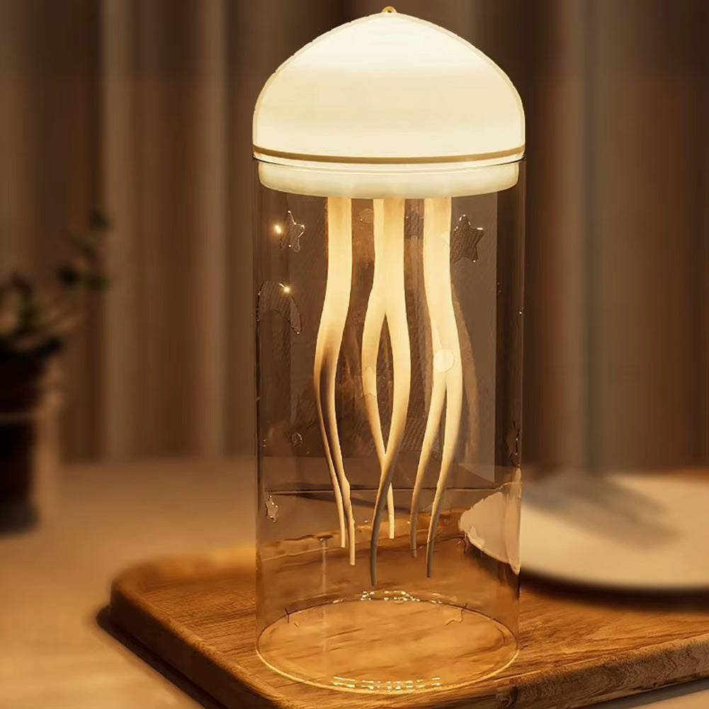 Rotating Jellyfish Night Light Jellyfish Nightlight Type-C Charging Jellyfish Bedside Lamp Creative Sleeping Light for Desktop