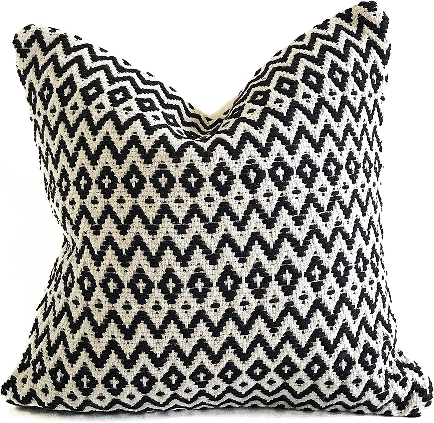 Kilim Pillow Cover 18X18 Boho Throw Pillow Bohemian Throw Pillows Boho Room Decor Boho Pillows Indie Decor Indie Pillow Covers Kilim Throw Pillow Black Beige