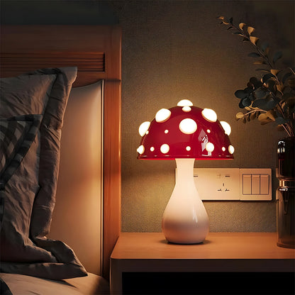 Mushroom Table Lamp Night Light for Home Decor White