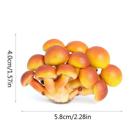 Artificial Mushroom Figurines Fake Vegetable Plant Fairy Garden Decor Simulation Mushroom Miniature Model Landscape Decorations