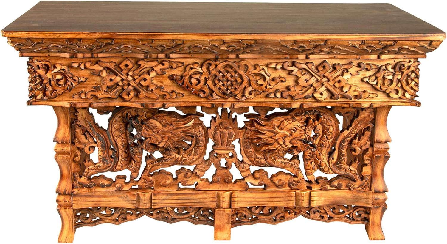Small Altar Table, Meditation Table Altar, Small Puja Table, Meditation Altar Wood Wiccan Buddhist, Tea Japanese, Low Side Dragon (Large)