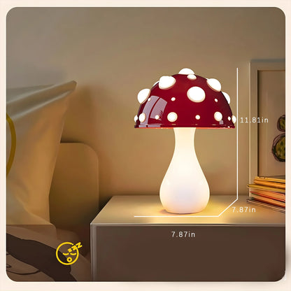 Mushroom Table Lamp Night Light for Home Decor White