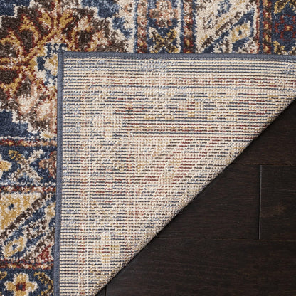 Bijar Collection 2'3" X 4' Royal / Ivory BIJ653B Traditional Oriental Distressed Non-Shedding Living Room Bedroom Accent Rug